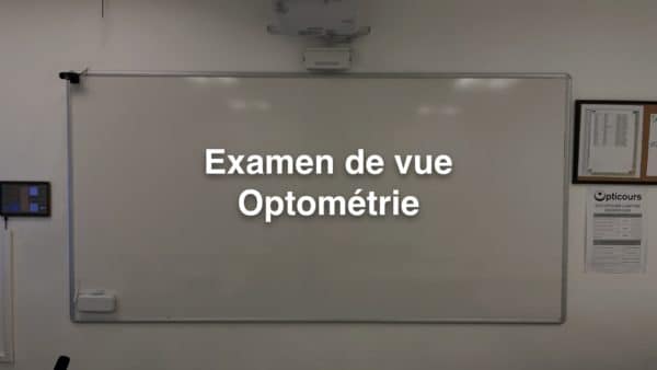 Examen de vue Optométrie