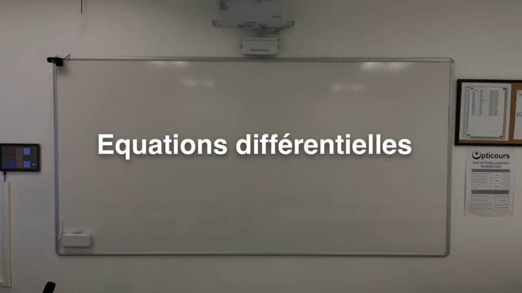 Equations differentielles